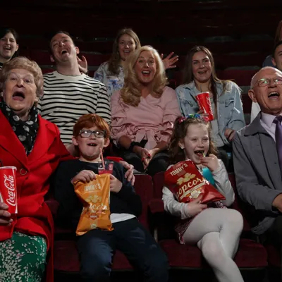 A family group visiting the Blackpool Tower 4D cinema