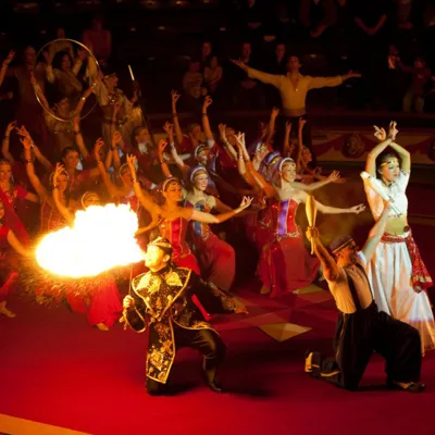 Fire performers at The Blackpool Tower Circus