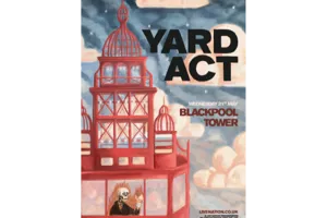Yard Act tour poster with illustration of The Blackpool Tower