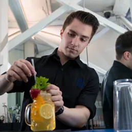 Watch our mixologists make a cocktail at Bar 380 at the top of The Blackpool Tower